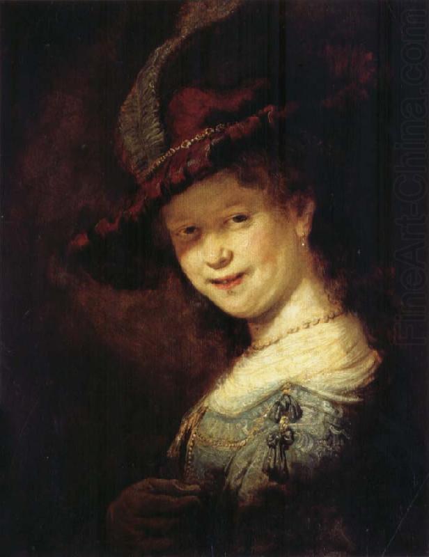 REMBRANDT Harmenszoon van Rijn Saskia Laughing china oil painting image
